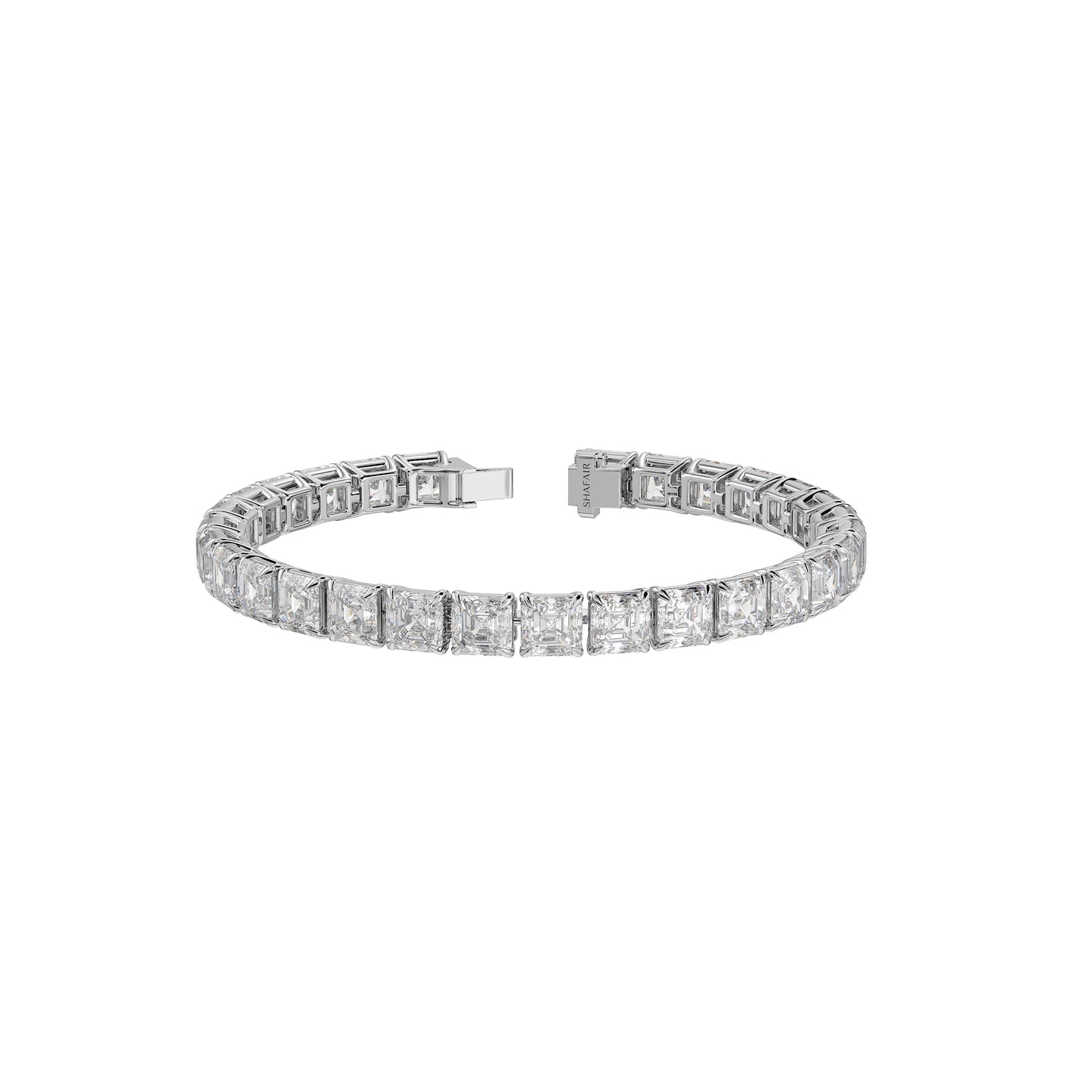 ASSCHER CUT TENNIS BRACELET
