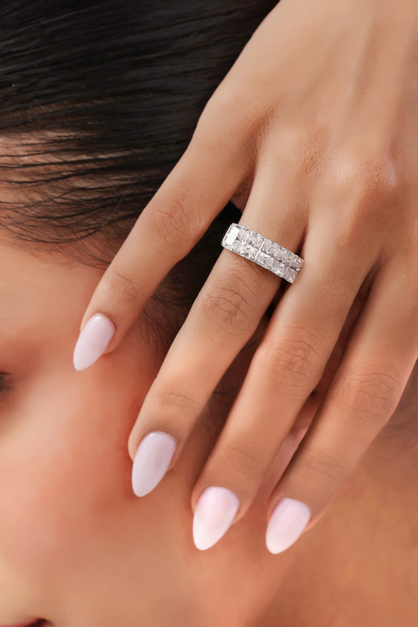Radiant Cut Diamond Eternity Band