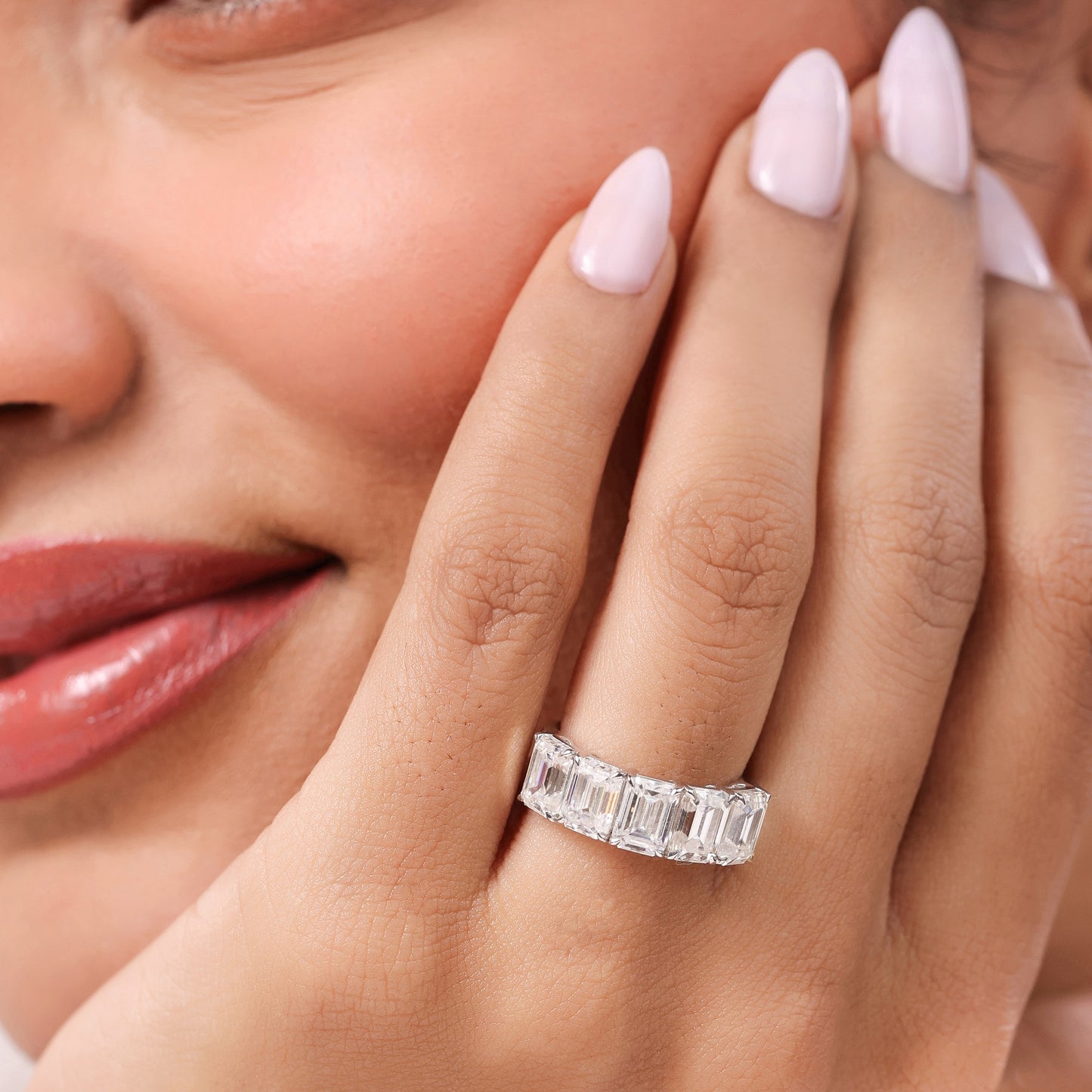 Emerald Cut Diamond Eternity Band