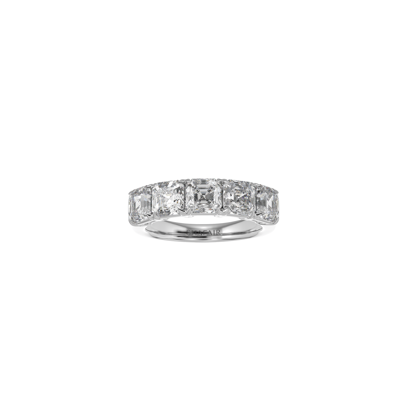 Asscher Diamond Eternity Band