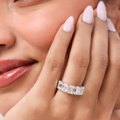 Emerald Cut Diamond Eternity Band