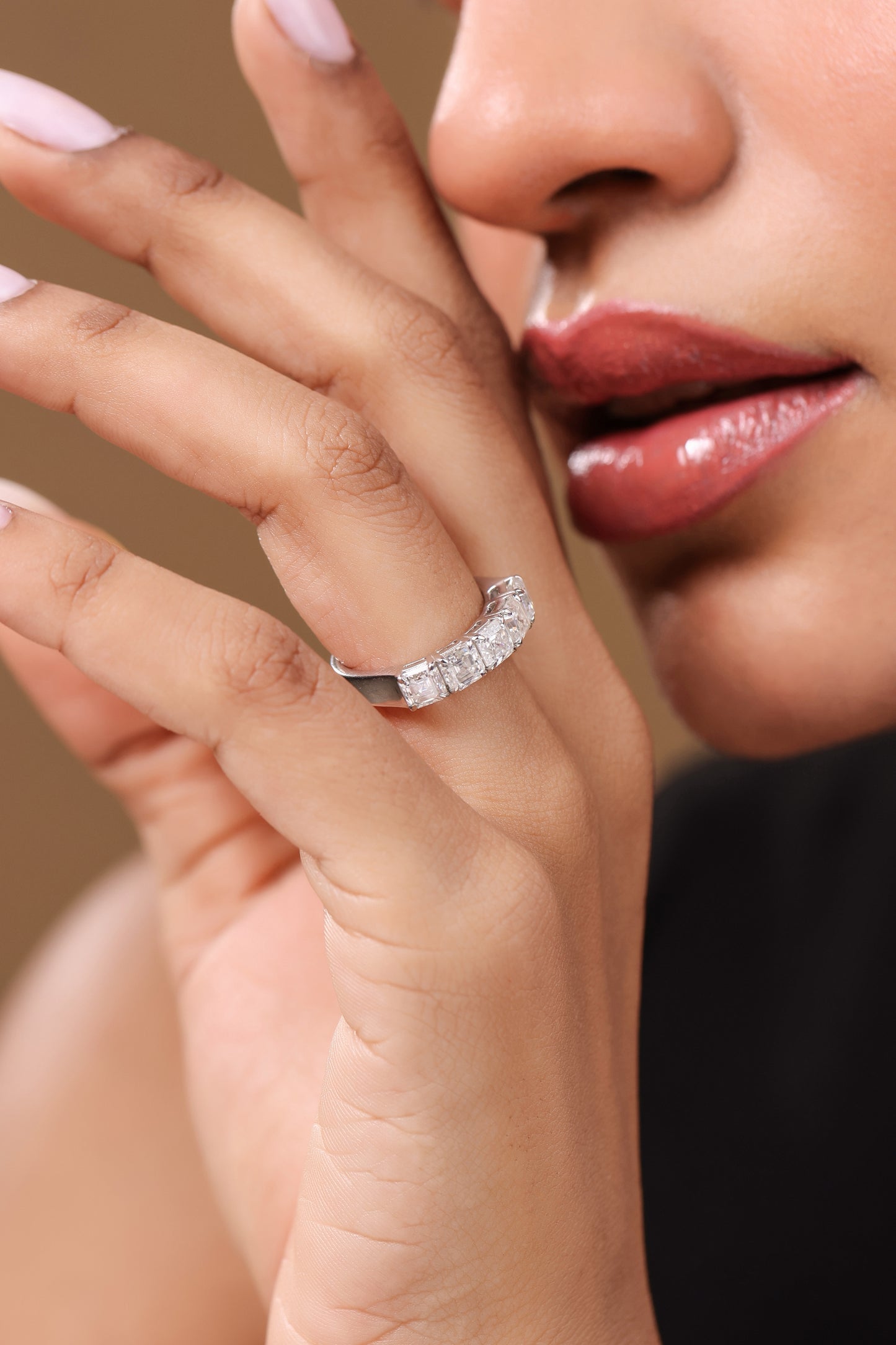 Asscher Diamond Eternity Band